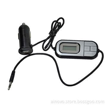 3.5mm Jack FM Transmitter with USB Car Charger, Used for Mobile Phone, MP3 Player, Hot Sale